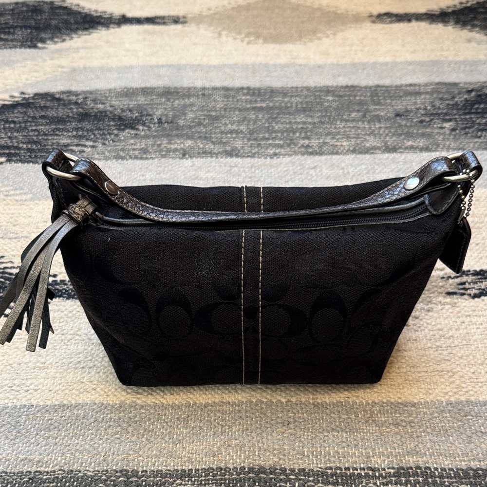 Coach Black and Silver Women's Bag vintage?
